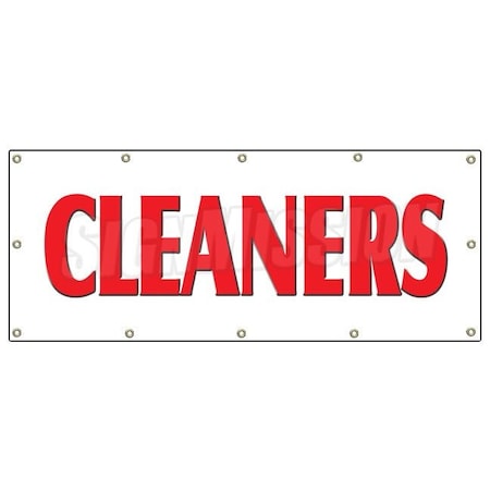 Signmission CLEANERS BANNER SIGN laundry dry cleaning signs shirts pressed drapes B-120 Cleaners